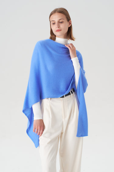 Cashmere Topper in Azure Blue