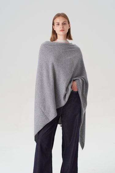 Cashmere Travel Wrap in Heather Grey