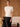 Brushed Cashmere Short-Sleeve Sweater in Soft Ivory