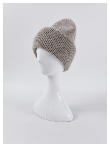 Angora Beanie in Jet Khaki