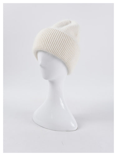 Angora Beanie in Soft Ivory