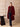 Classic Cashmere Wrap Coat in Deep Burgundy