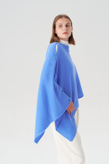 Cashmere Topper in Azure Blue