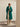 Classic Cashmere Wrap Coat in Emerald Green