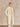 Closer front view of the Classic Cashmere Wrap Coat in Ivory, showing notched lapels and the model’s hand in a side pocket.