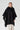 Cashmere Cape with Detachable Fur Collar - Black