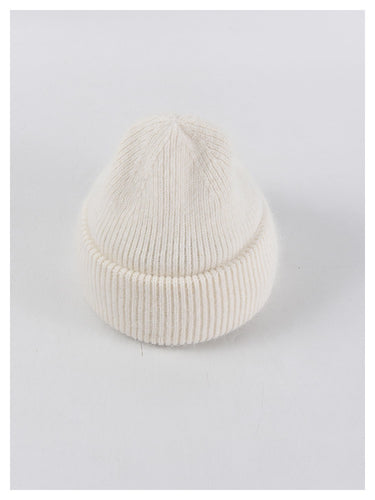 Angora Beanie in Soft Ivory